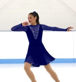 Jerry's Navy Blues #115 Dance Skating Dress 7 Jerry's Navy Blues #115 Dance Skating Dress -Figure Skating Equipment Store 115front 2025