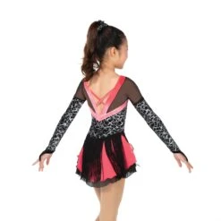 Jerry's Ready To Ship Wish Upon A Swish #134 Skating Dress - Coral -Figure Skating Equipment Store 134CoralBack