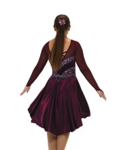 Jerry's Ready To Ship Satin Swizzle #196 Dance Skating Dress -Figure Skating Equipment Store 196Back
