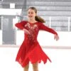 Jerry's Rhinestone Rhumba #209 Dance Beaded Skating Dress - Ruby Red -Figure Skating Equipment Store 209RedFront