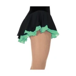 Jerry's Ready To Ship Double Georgette Skating Skirt - Black/Green