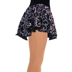 Jerry's Swirl Velvet Skating Skirt - Black