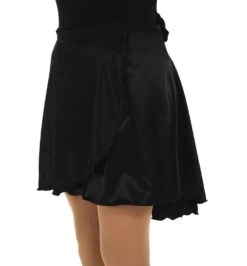 Jerry's Satin Wrap Dance Skirt - Black