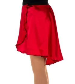 Jerry's Satin Wrap Dance Skirt - Red