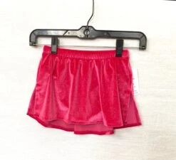 Jerry's Ready To Ship Glitter Velvet Skating Skirt - Fire Pink