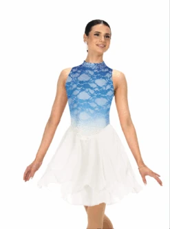 Jerry's Ready To Ship Blue Cascade #115 Dance Skating Dress