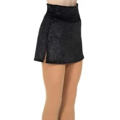 Jerry's Ready To Ship Shimmer Velvet Box Skating Skirt - Black