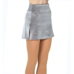 Jerry's Ready To Ship Shimmer Velvet Box Skating Skirt - Silver