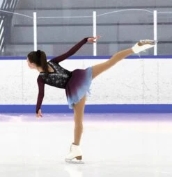 Jerry's Freeze #533 Beaded Skating Dress - Wine -Figure Skating Equipment Store 533Back