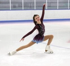 Jerry's Freeze #533 Beaded Skating Dress - Wine -Figure Skating Equipment Store 533Side