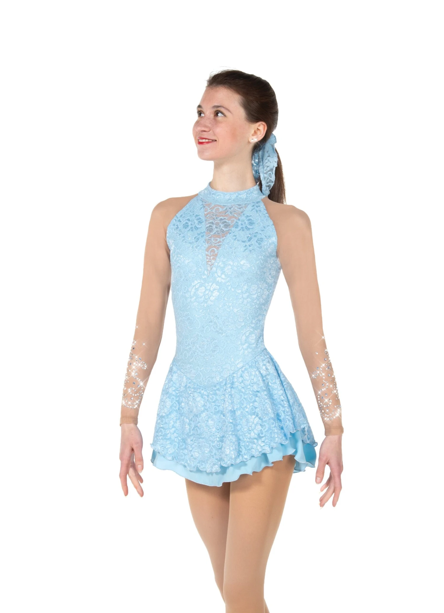 Jerry's Ready To Ship Daybreak #546 Beaded Skating Dress - Mist Blue 3 Jerry's Ready To Ship Daybreak #546 Beaded Skating Dress - Mist Blue