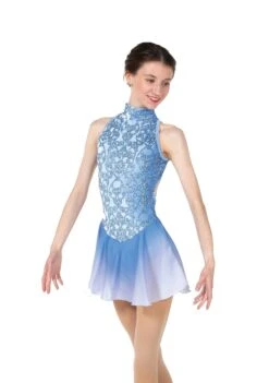 Jerry's Ready To Ship Clematis #547 Skating Dress - Blue Mist -Figure Skating Equipment Store 547BlueMistFront
