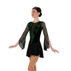 Jerry's Ready To Ship Emerald & Onyx #574 Skating Dress