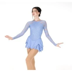 Jerry's Lady In Lace #597 Skating Dress - Blue Mist -Figure Skating Equipment Store 597bluefront 2025