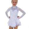 Jerry's Knight #605 Beaded Skating Dress - White