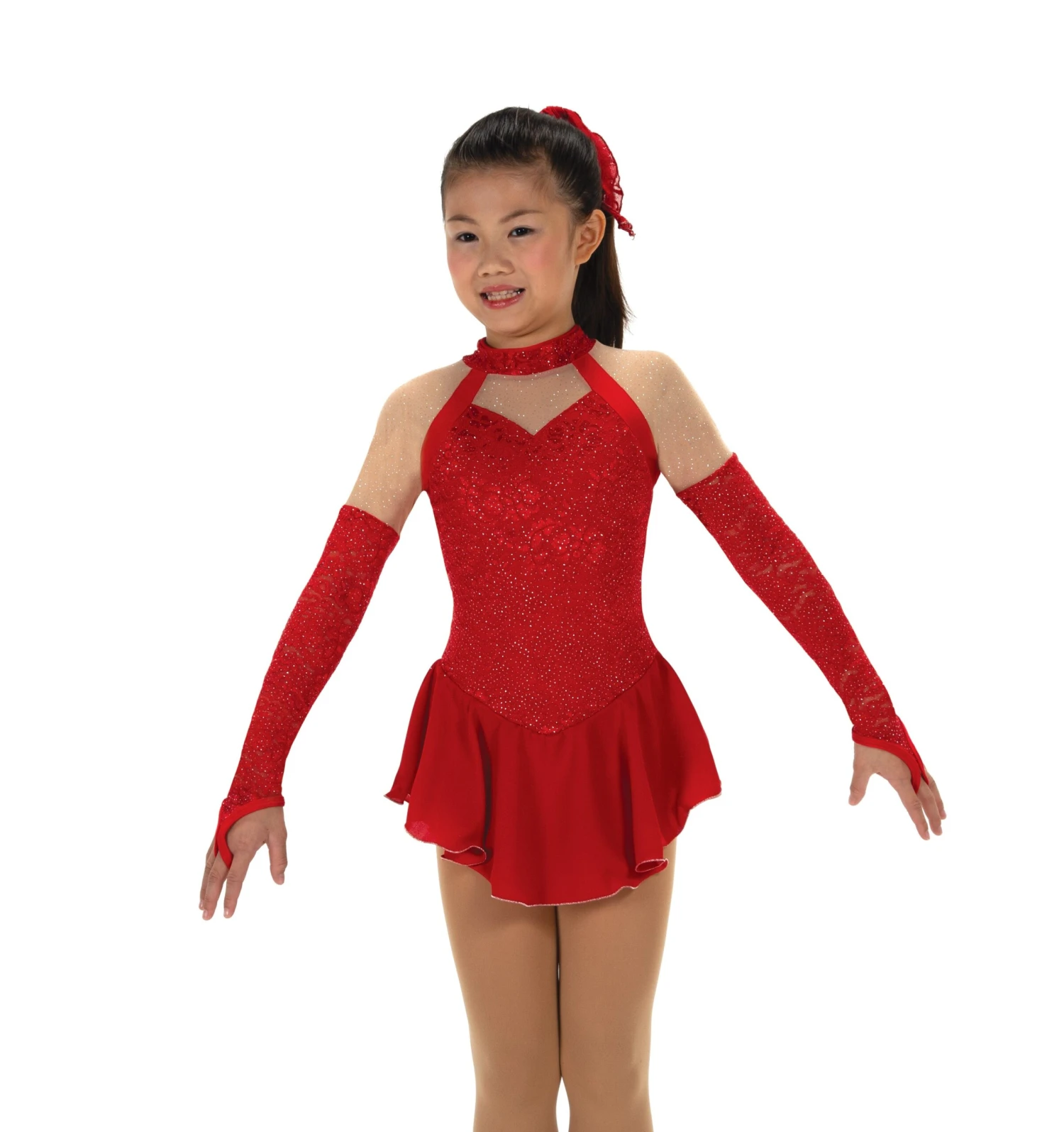 Jerry's Opera Gloves #627 Skating Dress - Red 3 Jerry's Opera Gloves #627 Skating Dress - Red