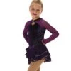 Jerry's Shimmer #645 Skating Dress - Deep Purple -Figure Skating Equipment Store 645DeepPurpleFront