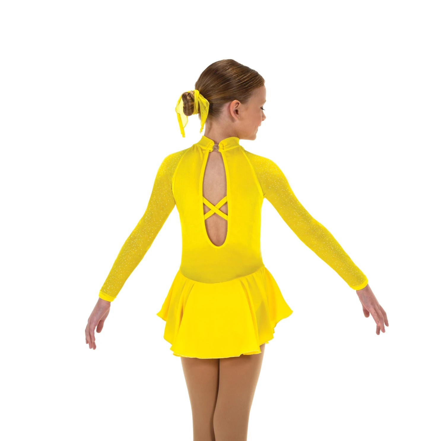 Jerry's Starbrite #646 Beaded Skating Dress - Sun Yellow 4 Jerry's Starbrite #646 Beaded Skating Dress - Sun Yellow - Image 2