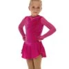 Jerry's Treasures #649 Skating Dress - Fuchsia PInk -Figure Skating Equipment Store 649FuchsiaPinkFront