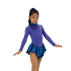 Jerry's Snow #694 Beaded Fleece Skating Dress - Purple
