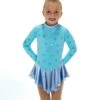 Jerry's Snow #694 Beaded Fleece Skating Dress - Tiffany