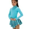 Jerry's Fancy #696 Fleece Skating Dress - Tiffany Blue -Figure Skating Equipment Store 696TiffanyBlueFront