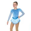 Jerry's Ready To Ship Ice Petals #710 Skating Dress - Powder Blue -Figure Skating Equipment Store 710 Blue Front 2