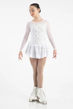 Mondor Fantasy On Ice #613 Skating Dress - White