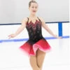 Aurora Ice Cherry Bombe Beaded Skating Dress