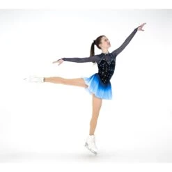 Aurora Ice Sky Shade Beaded Skating Dress -Figure Skating Equipment Store AA069front