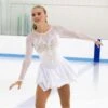Aurora Ice Whispers Of Gold Beaded Skating Dress -Figure Skating Equipment Store AA078frontzoom