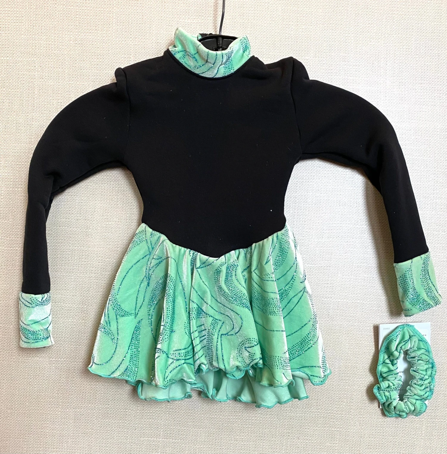 Mondor Ready To Ship Polartec Skating Dress - Icy Mint 3 Mondor Ready To Ship Polartec Skating Dress - Icy Mint