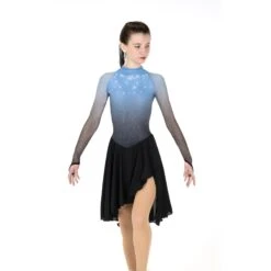 Aurora Ice Fading Waltz Beaded Dance Skating Dress