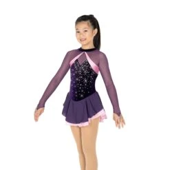 Aurora Ice Dazzle Duo Beaded Skating Dress -Purple/Pink