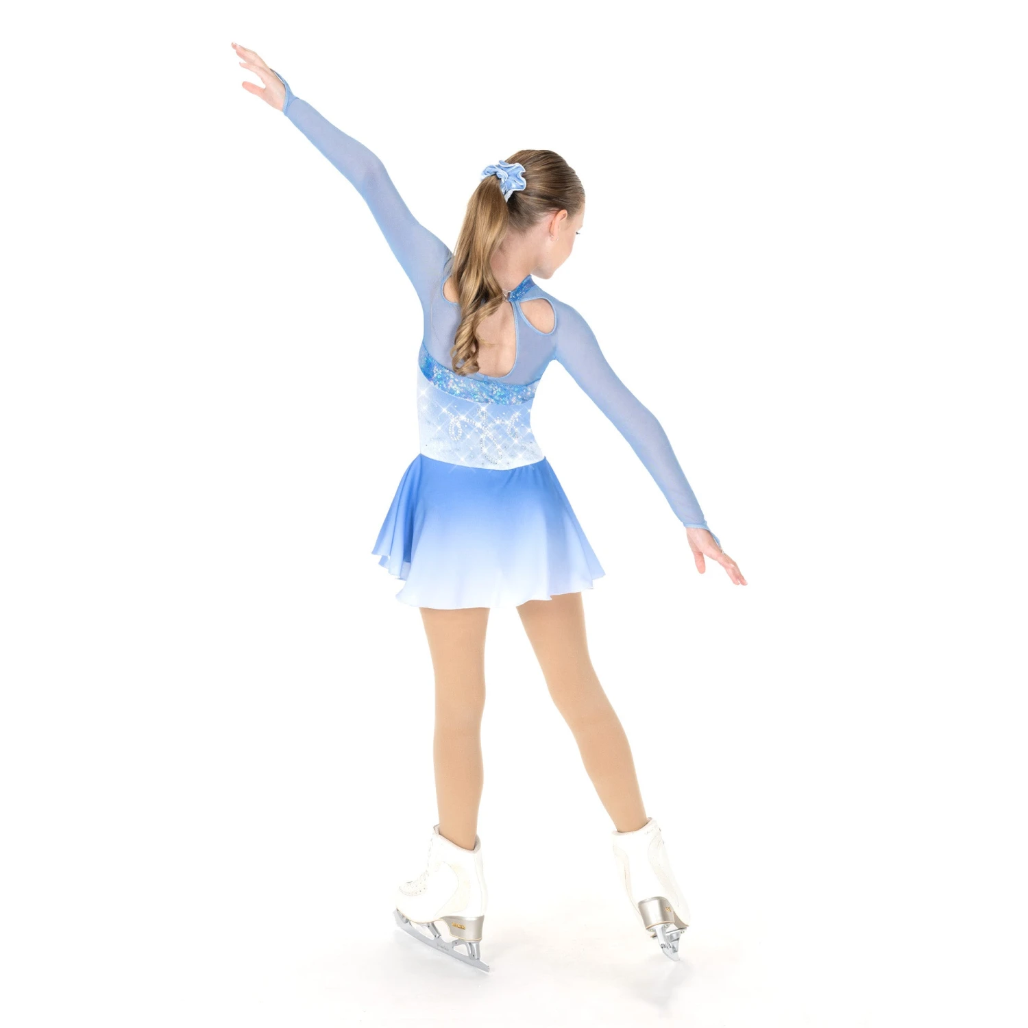 Aurora Ice Ice Loops Beaded Skating Dress - Powder Blue 4 Aurora Ice Ice Loops Beaded Skating Dress - Powder Blue - Image 2