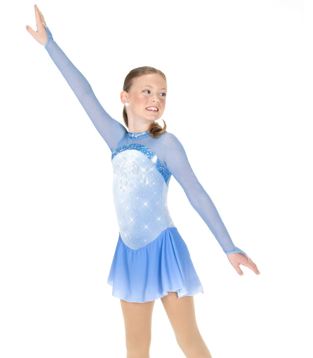 Aurora Ice Ice Loops Beaded Skating Dress - Powder Blue 3 Aurora Ice Ice Loops Beaded Skating Dress - Powder Blue