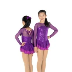Aurora Ice Song Of Sequins Skating Dress - Violet Purple