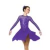 Solitaire Sweetheart Dance Beaded Skating Dress - Purple -Figure Skating Equipment Store D22016RPurpleMistFront