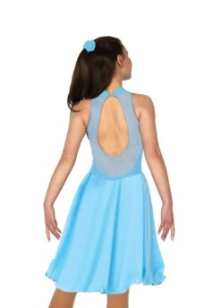 Solitaire Keyhole Dance Unbeaded Skating Dress - Cameo PInk -Figure Skating Equipment Store D22018PCrystalBlueBack 5ea998c8 2171 492e be83 2229a0d5d34f