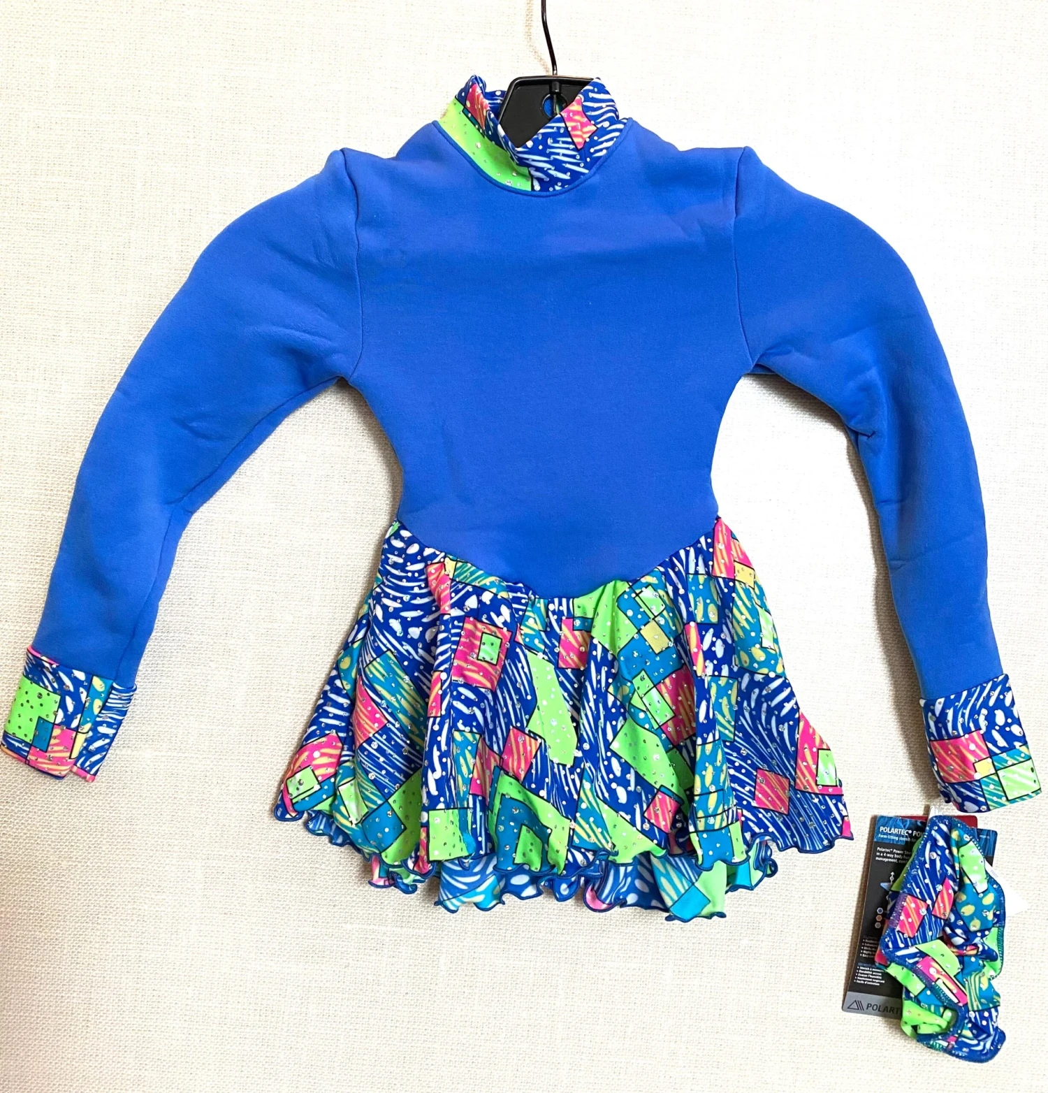 Mondor Ready To Ship Polartec Skating Dress - Urban Blue 3 Mondor Ready To Ship Polartec Skating Dress - Urban Blue