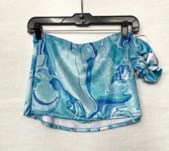 Mondor Ready To Ship Velvet Skating Skirt - Laguna