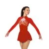 Solitaire Strappy Super Beaded Skating Dress - Red
