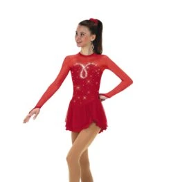 Solitaire Sweetheart Loop Beaded Skating Dress - 6 Colors -Figure Skating Equipment Store F22007RRedFront 9a97cdfa f9c3 4c5e 873f 78efc580ef94
