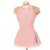 Solitaire Keyhole Skating Dress - Blush Pink 1 Solitaire Keyhole Skating Dress - Blush Pink -Figure Skating Equipment Store F22008RBlushPinkFront