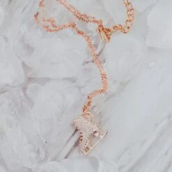 Brilliance & Melrose Golden Skating Necklace