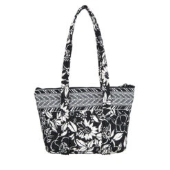 Ready To Ship Newport Tote Bag - Black Floral