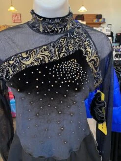 Jerry's Crystal Fanfare #596 Beaded Skating Dress - Black -Figure Skating Equipment Store IMG 1259