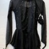 Solitaire Ready To Ship Classic High Neck Linear Beaded Skating Dress Black -Figure Skating Equipment Store IMG 1958