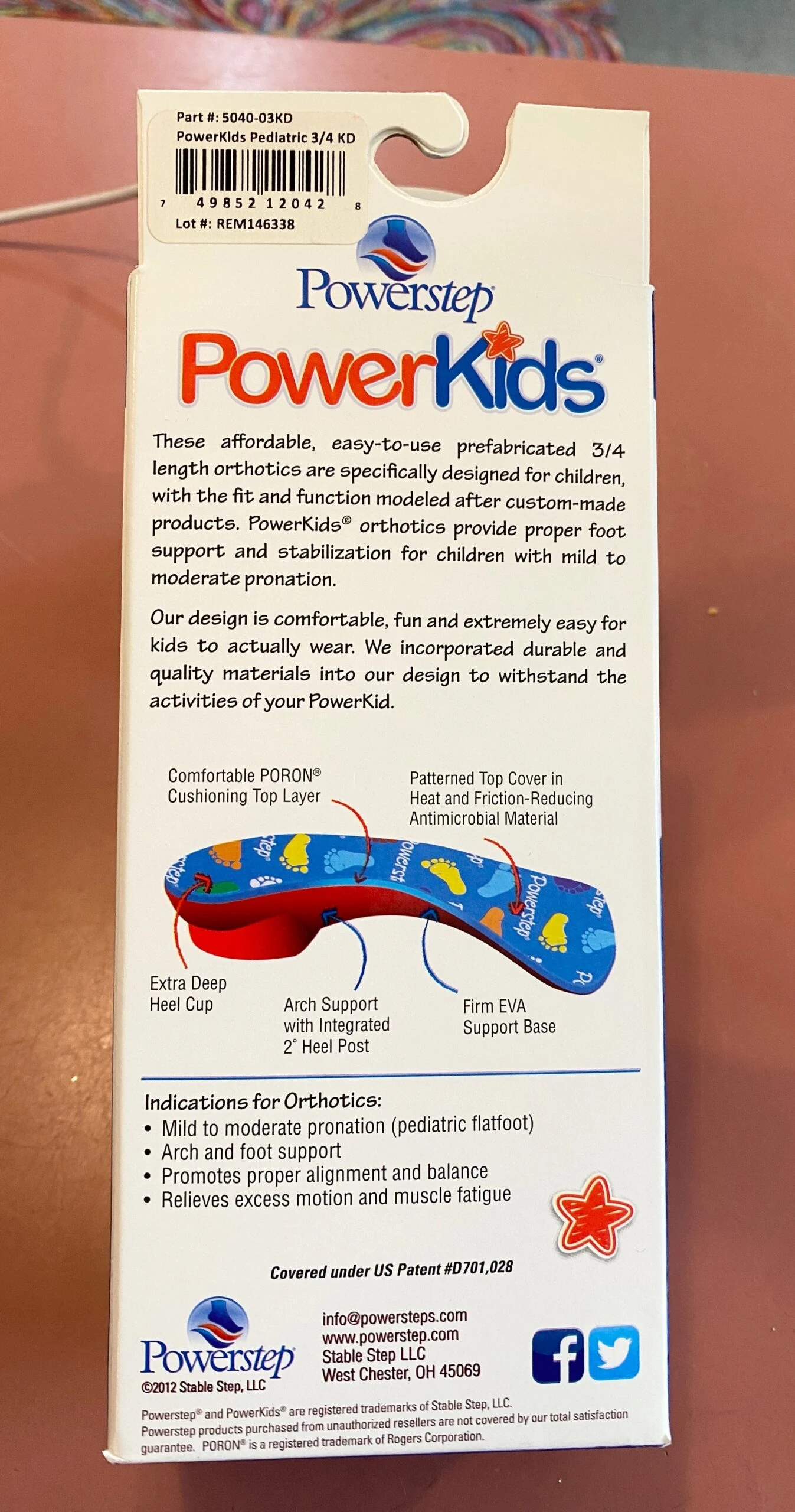 PowerStep Ready To Ship Pinnacle Jr 3/4 Orthotic Insoles 4 PowerStep Ready To Ship Pinnacle Jr 3/4 Orthotic Insoles - Image 2