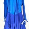 Solitaire Ready To Ship High Neck Unbeaded Dance Skating Dress - Royal -Figure Skating Equipment Store IMG 2706